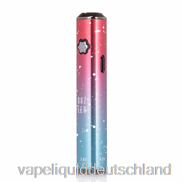 Dazzleaf Squarii Bottom Twist 510 Batterie Coral Pink / Blue Splatter Vape Liquid